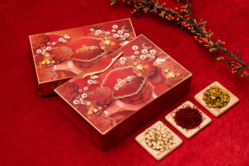 1. Set quà Tết Saffron SHYAM & Mứt sen